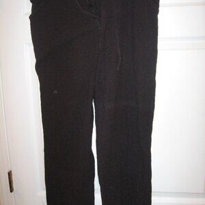 Cotton Natural Elastic Waist Beach Casual Pants Men's Size Large 32-36 Black